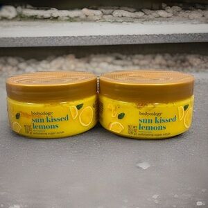 TWO PACK! Bodycology Sun Kissed Lemons Exfoliating Sugar Scrub 10.5 Oz Each